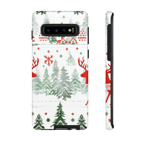Nordic Christmas Print - Impact Resistant Phone Case Samsung Galaxy S10 Glossy